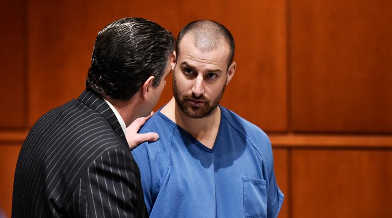 Jason Bittner, a Mason father, appeared with his attorney Steven Adams in Warren County Common Pleas Court on charges related to abusing his infant daughter Wednesday, March 21 in Lebanon. NICK GRAHAM/STAFF