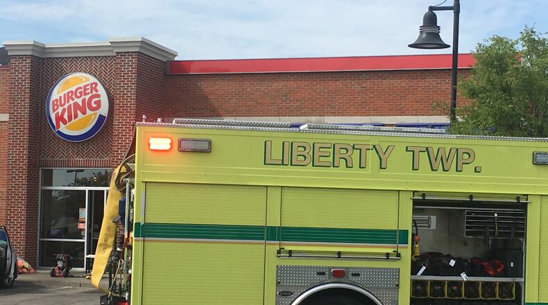 The smell of smoke was reported around 11 a.m. today inside the Burger King, 7387 N. Liberty Drive. When Liberty Twp. firefighters arrived there was a “fair amount” of smoke inside the restaurant, said Battalion Chief Chad Canupp. RICK McCRABB/STAFF