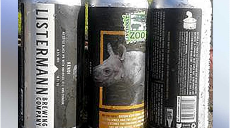 Listermann Brewing Company created a black IPA in honor of Kendi, the Cincinnati Zoo’s newest rhino baby. (WCPO)