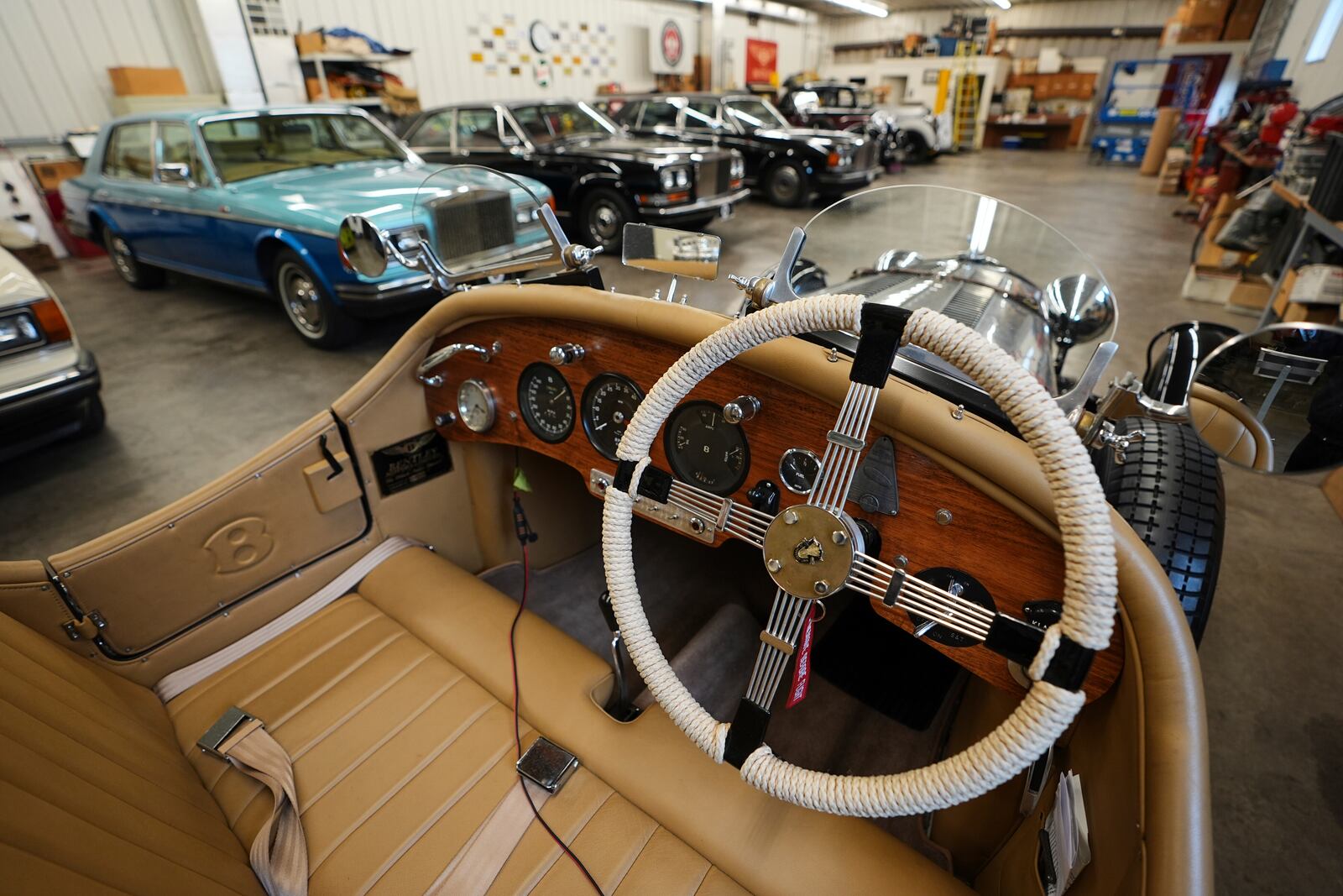 Shown is a 1947 Bentley Mark VI Special at The Rolls-Royce Foundation in Mechanicsburg, Pa., Saturday, April 5, 2025. (AP Photo/Matt Rourke)