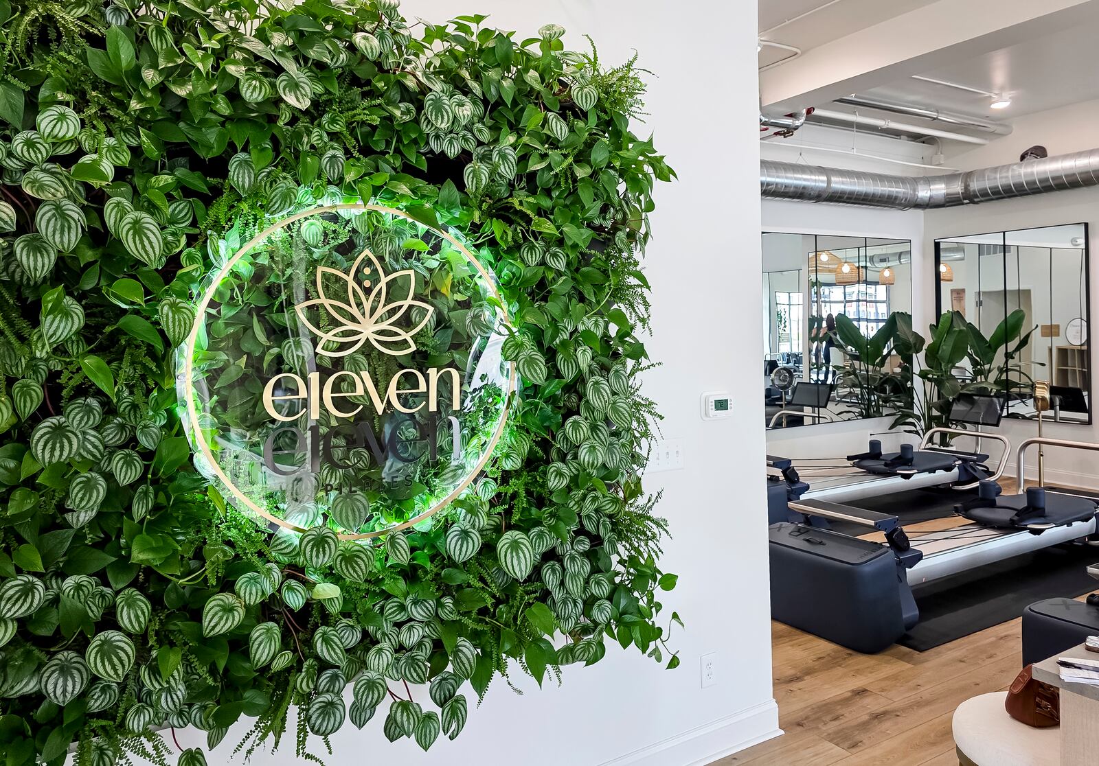 Annie derBoghossian has opened Eleven:eleven Pilates studio on Main Street in the Rossville Flats building in Hamilton. The studio offers pilates classes and self guided instruction on the machines. NICK GRAHAM/STAFF