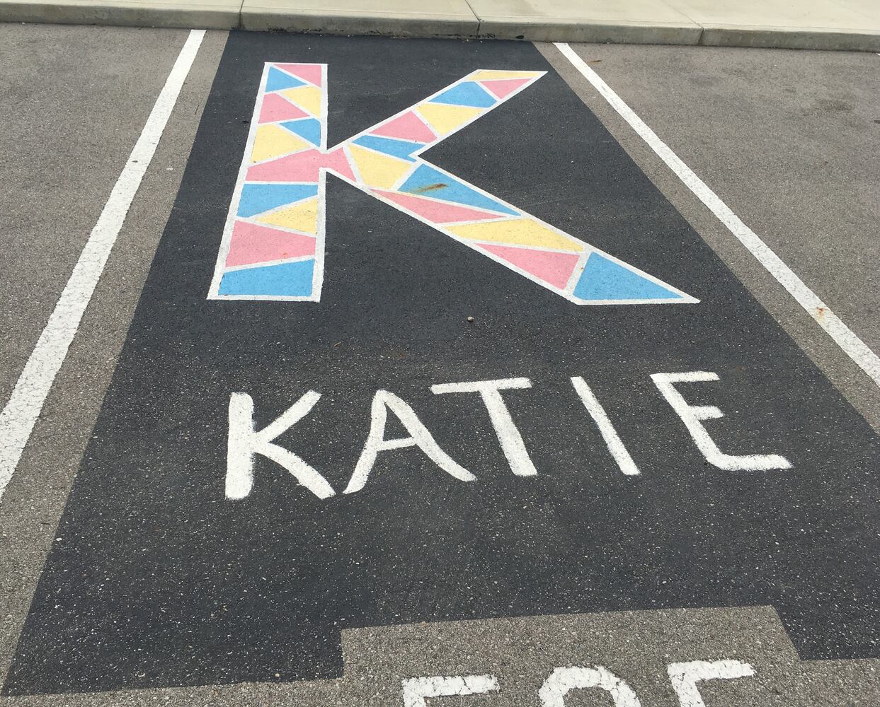 Middletown High School Seniors painted their parking lot spaces for the '21-22 school year.