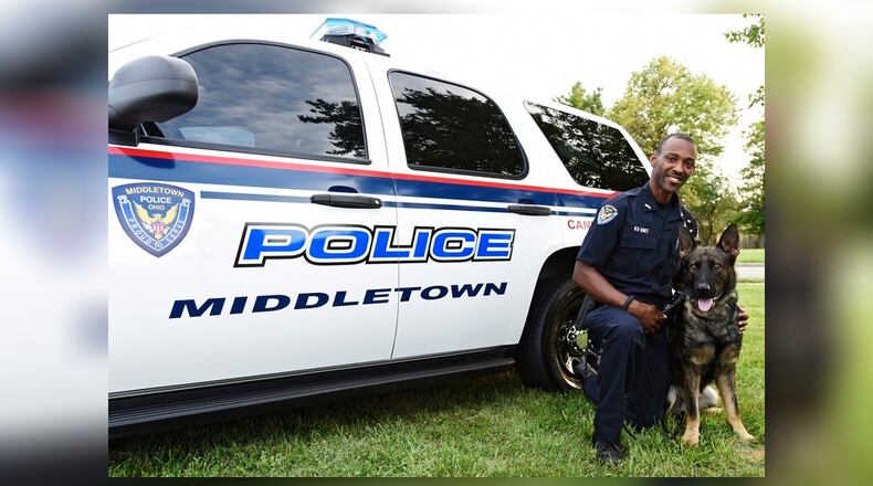 Middletown Police officer Ryan Morgan and his canine partner, Chase.