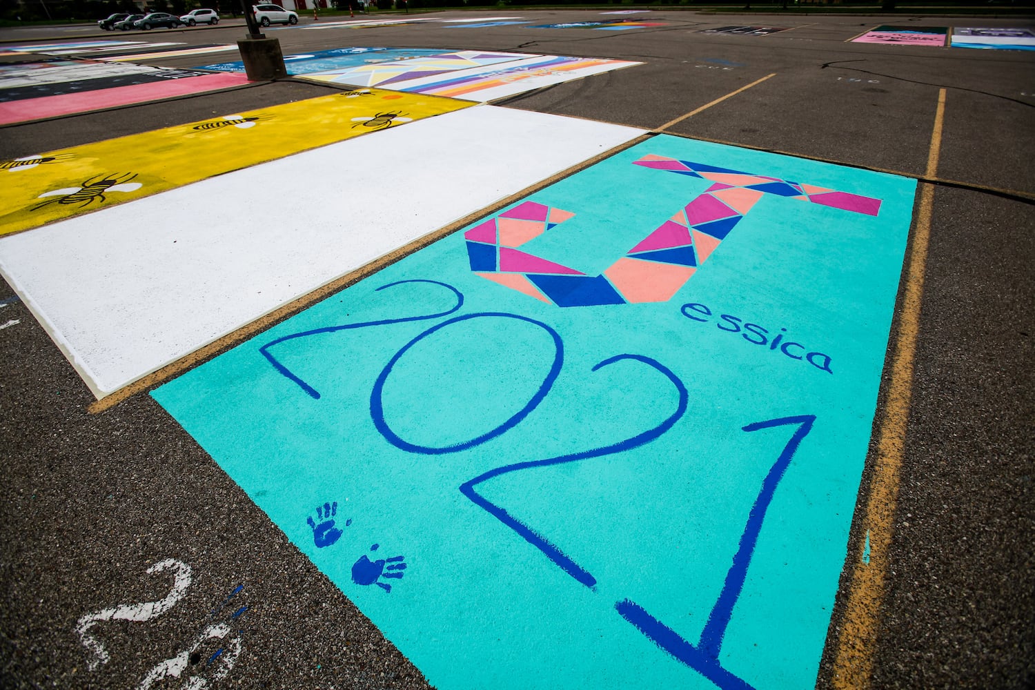 081220 Lakota East parking spot painting