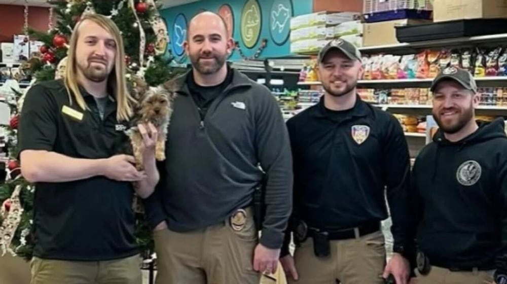 Toto was just 12 weeks old when he was snatched from Petland Fairfield on Oct. 10, 2025. Security camera footage showed a woman put the puppy into a large bag and flee the store while employees chased after her. WCPO/CONTRIBUTED