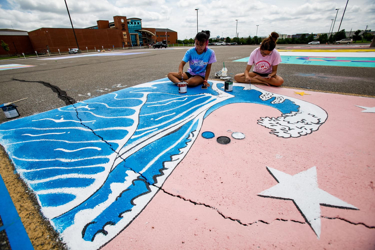 081220 Lakota East parking spot painting