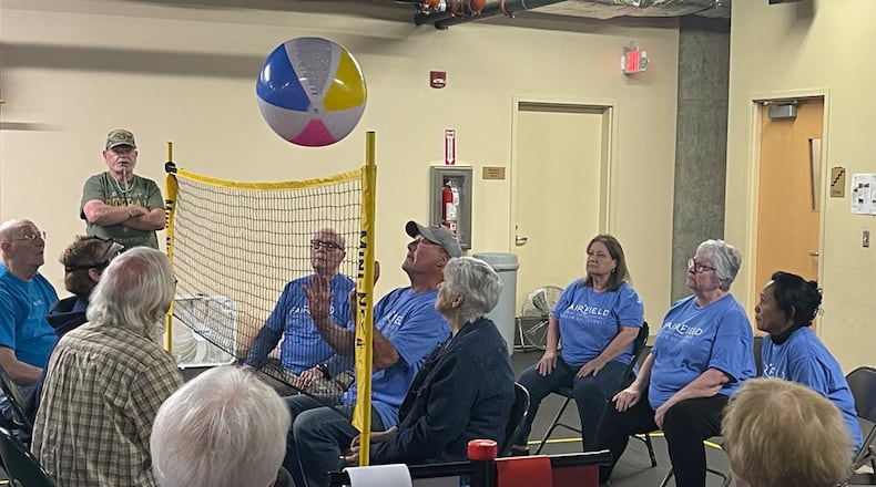 Seniors play chair volleyball at the Fairfield Community Arts Center as part of the city's 55 Plus Program. CONTRIBUTED