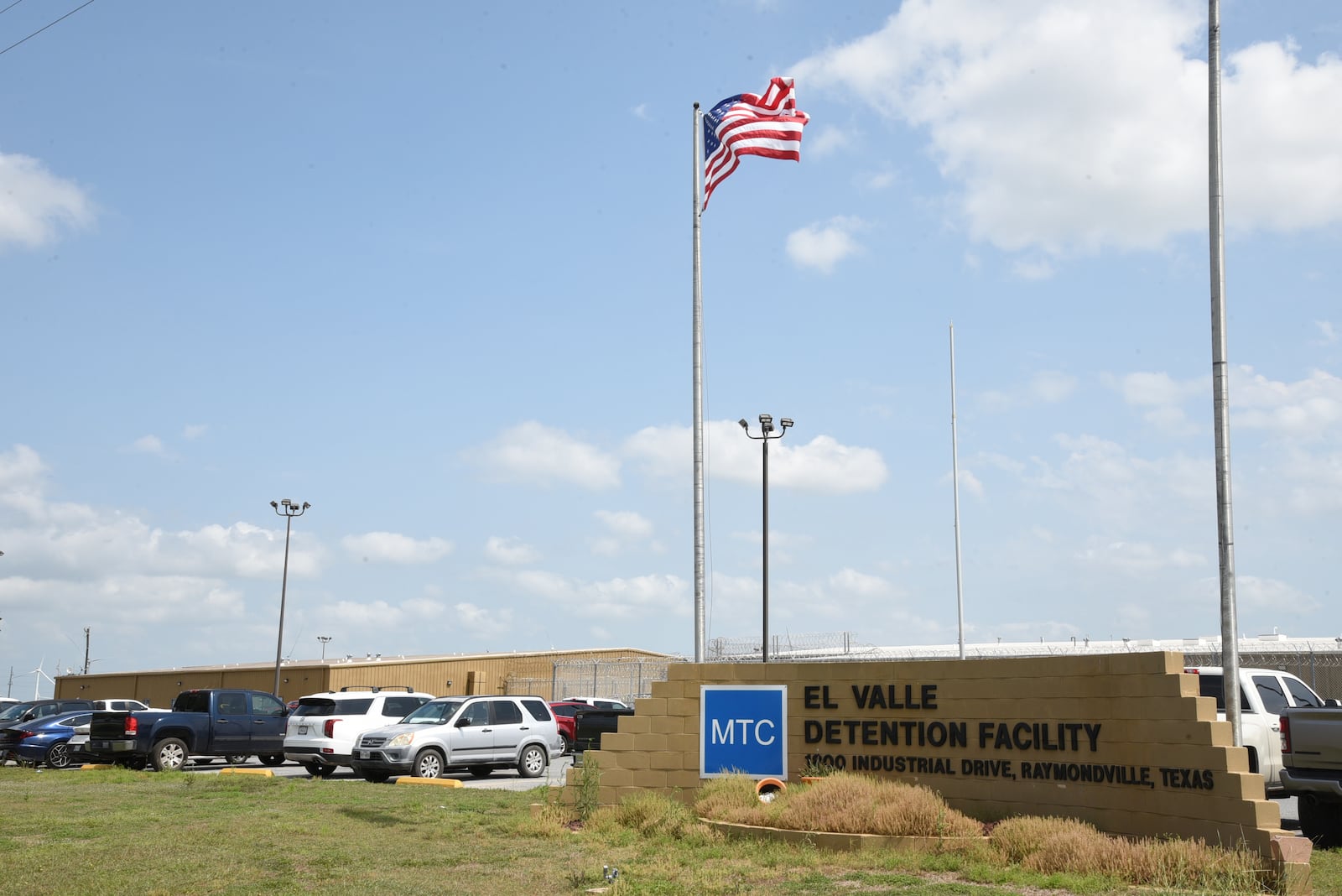 The El Valle Detention Center in Raymondville, Texas is pictured, Thursday, May 1, 2025, after a federal judge in the district barred the Trump administration from deporting any Venezuelans at the south Texas detention center under the Alien Enemies Act, an 18th-century wartime law. (AP Photo/Valerie Gonzalez)