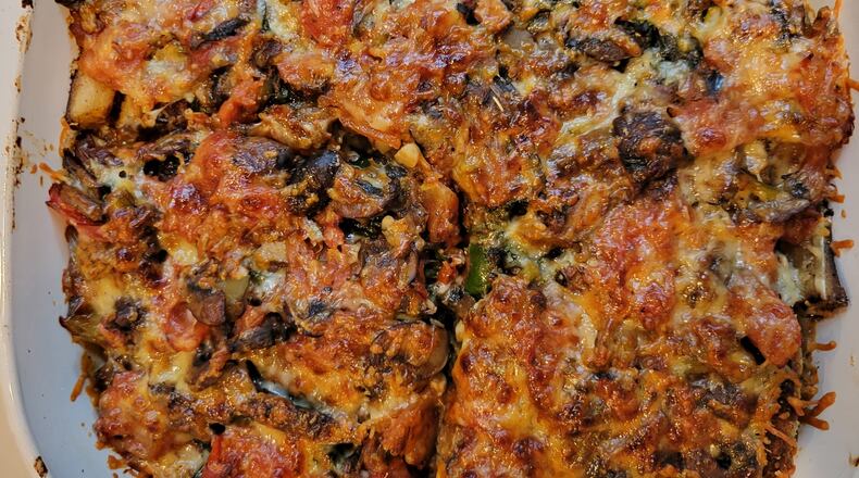 A photo of Jim Rubenstein's eggplant parmesan, made with all locally sourced ingredients. CONTRIBUTED