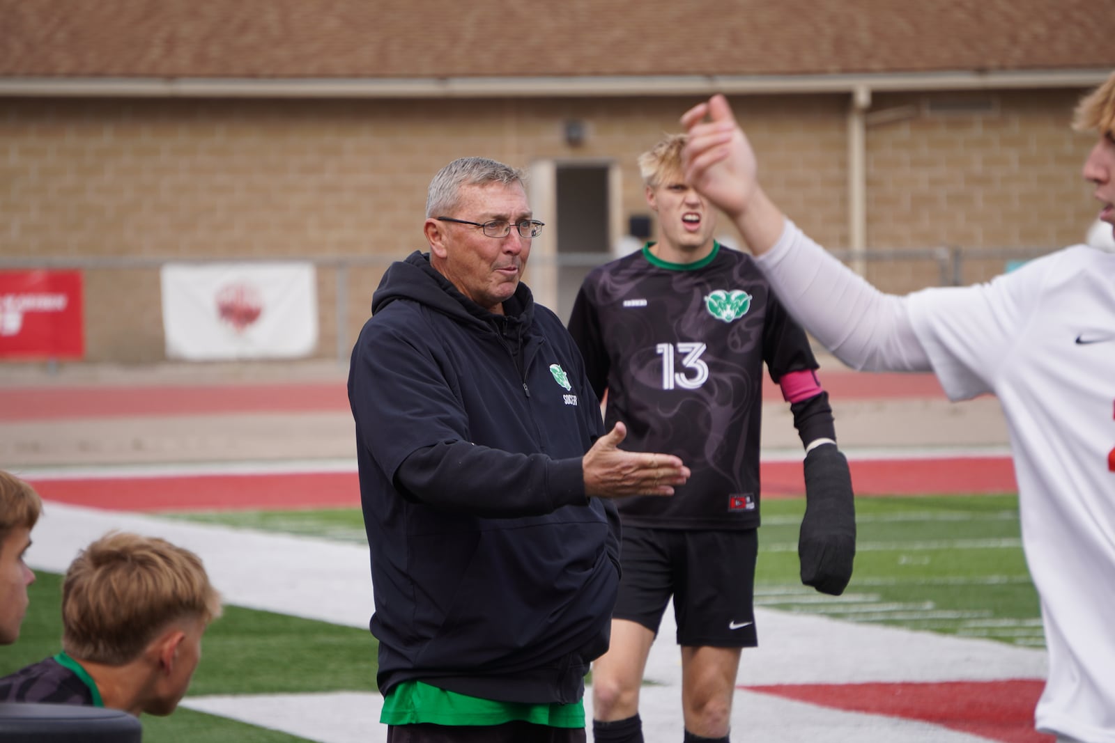 Badin boys soccer coach Eric Hickey argues a call against Tippecanoe during a postseason game. CHRIS VOGT / CONTRIBUTED