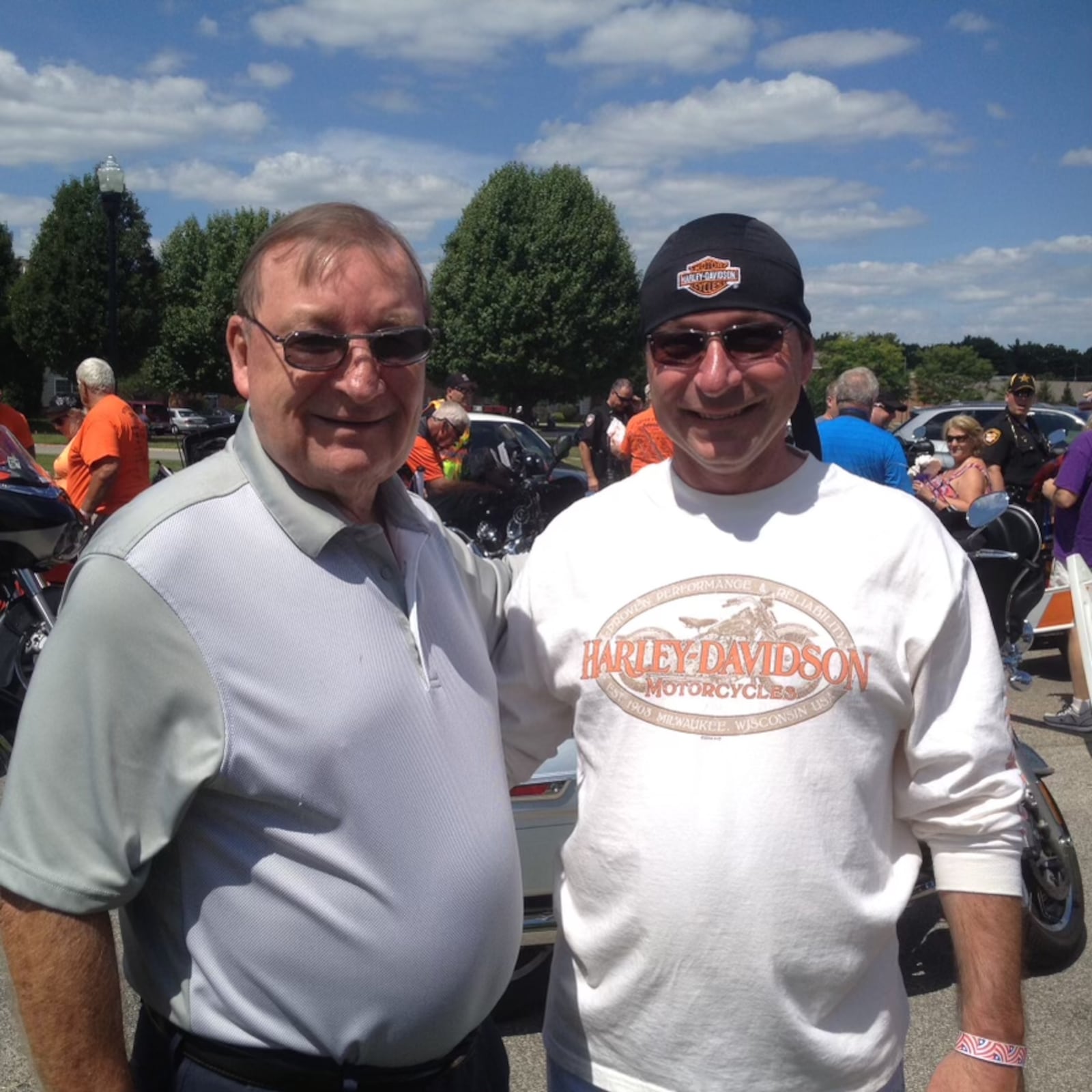 Jim Miller, at left, is pictured with his son, Fairfield Mayor Steve Miller. Jim Miller had privately and publicly contributed time and money to community causes. He died Tuesday, Jan. 19, 2021. He was 83. PROVIDED 