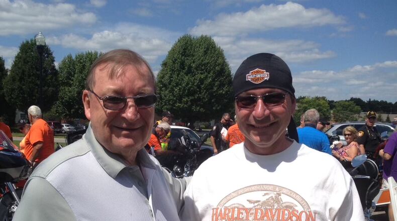 Jim Miller, at left, is pictured with his son, Fairfield Mayor Steve Miller. Jim Miller had privately and publicly contributed time and money to community causes. He died Tuesday, Jan. 19, 2021. He was 83. PROVIDED