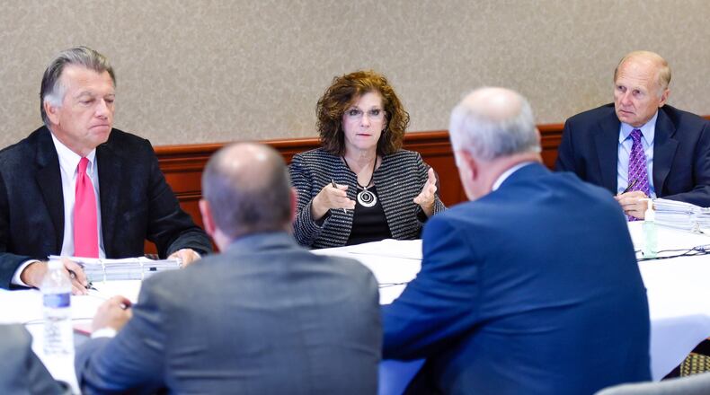 Butler County Commissioners (from left) T.C. Rogers, Cindy Carpenter and Donald Dixon during annual budget hearings.