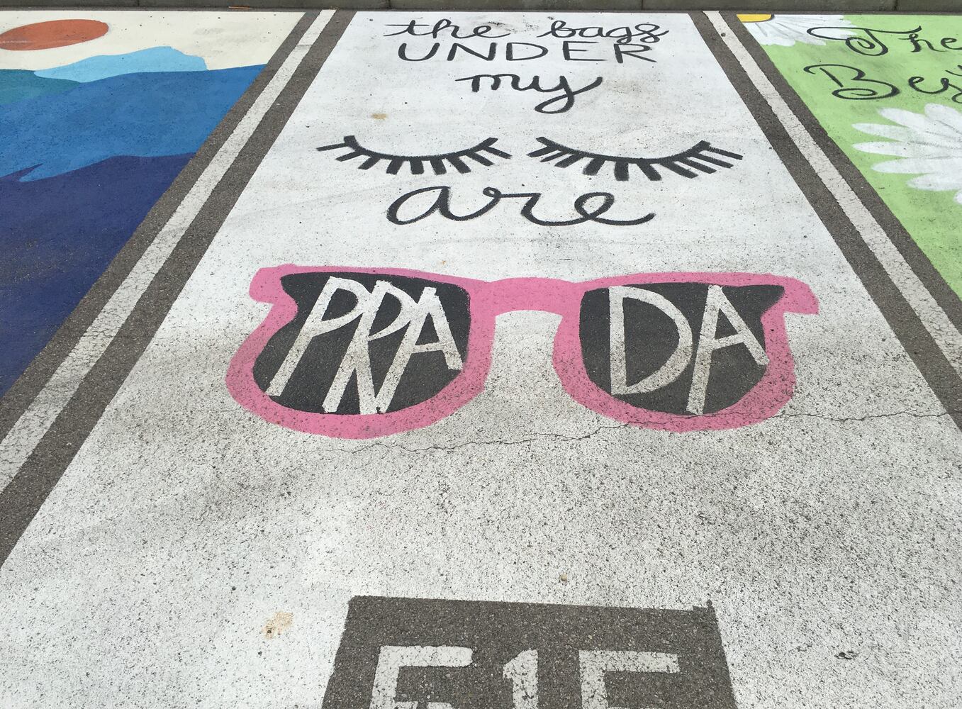 Middletown High School Seniors painted their parking lot spaces for the '21-22 school year.