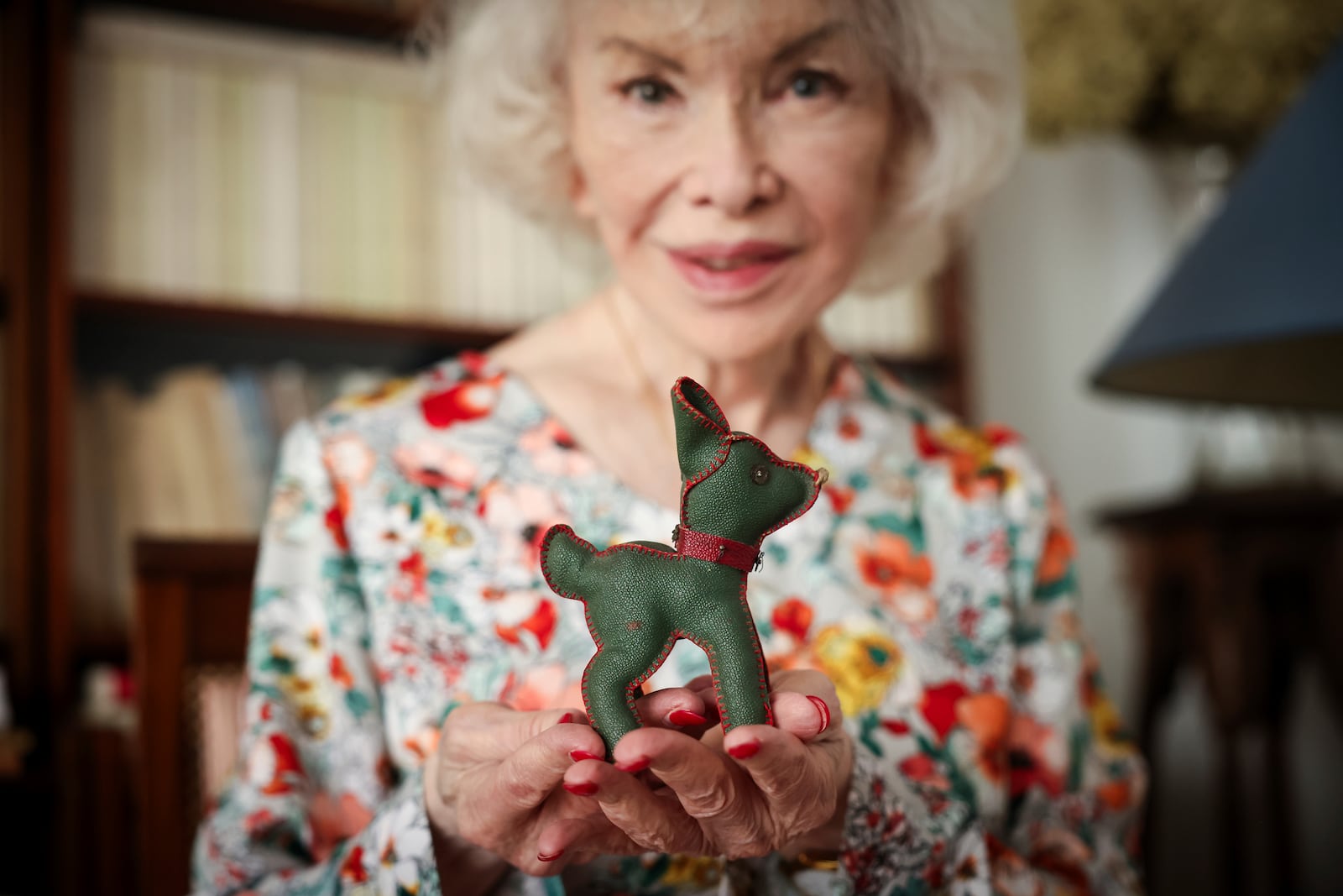 Marie-Pierre Pruvot known as Bambi, one of the first trans women in the world to become a public star, and a pioneer in global LGBTQ+ history, poses during an interview with the Associated Press, in Pantin, outside Paris, Tuesday, May 20, 2025. (AP Photo/Thomas Padilla)
