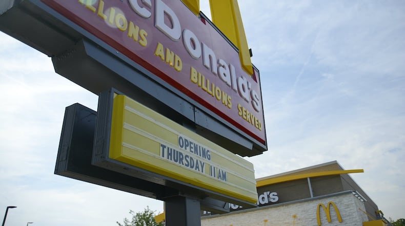 The newly rebuilt McDonald’s at 563 Nilles Road in Fairfield reopened on July 19, nearly four months after the original building, built in 1976, was razed.