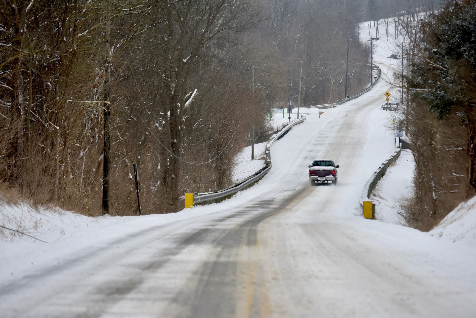 A scene on Elk Creek Road on Wednesday morning, Feb. 7, 2018. NICK GRAHAM / STAFF