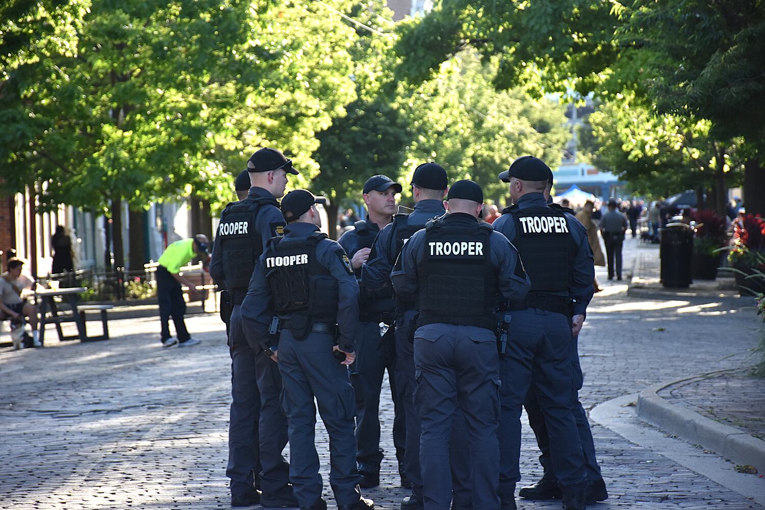 Police presence in Oregon District during NATO assembly