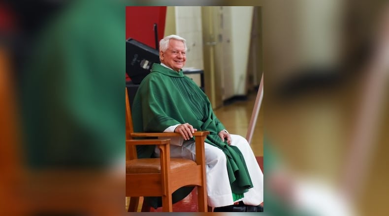 Father John Civille recently was honored by St. John XXIII Catholic School, Bishop Fenwick High School and Holy Family Parish for his years of service to the Catholic community. Civille, 77, is about to begin his 25th year in Middletown and his 52nd overall. Civille, a Dayton native, has spent his life in the Dayton, Cincinnati and Middletown area as a priest and educator.