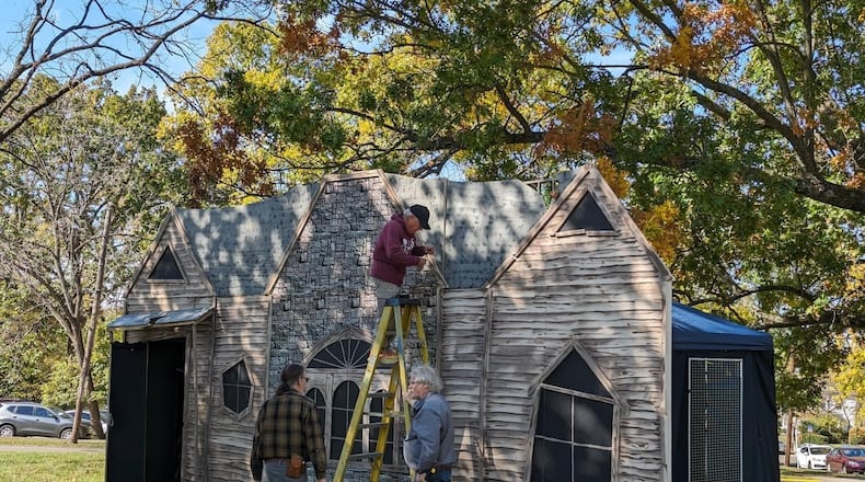 Pictured is preparations to the Oxford Community Art's Center Howl at the Moon event, to which the Greater Oxford Community Foundation recently made a grant. CONTRIBUTED