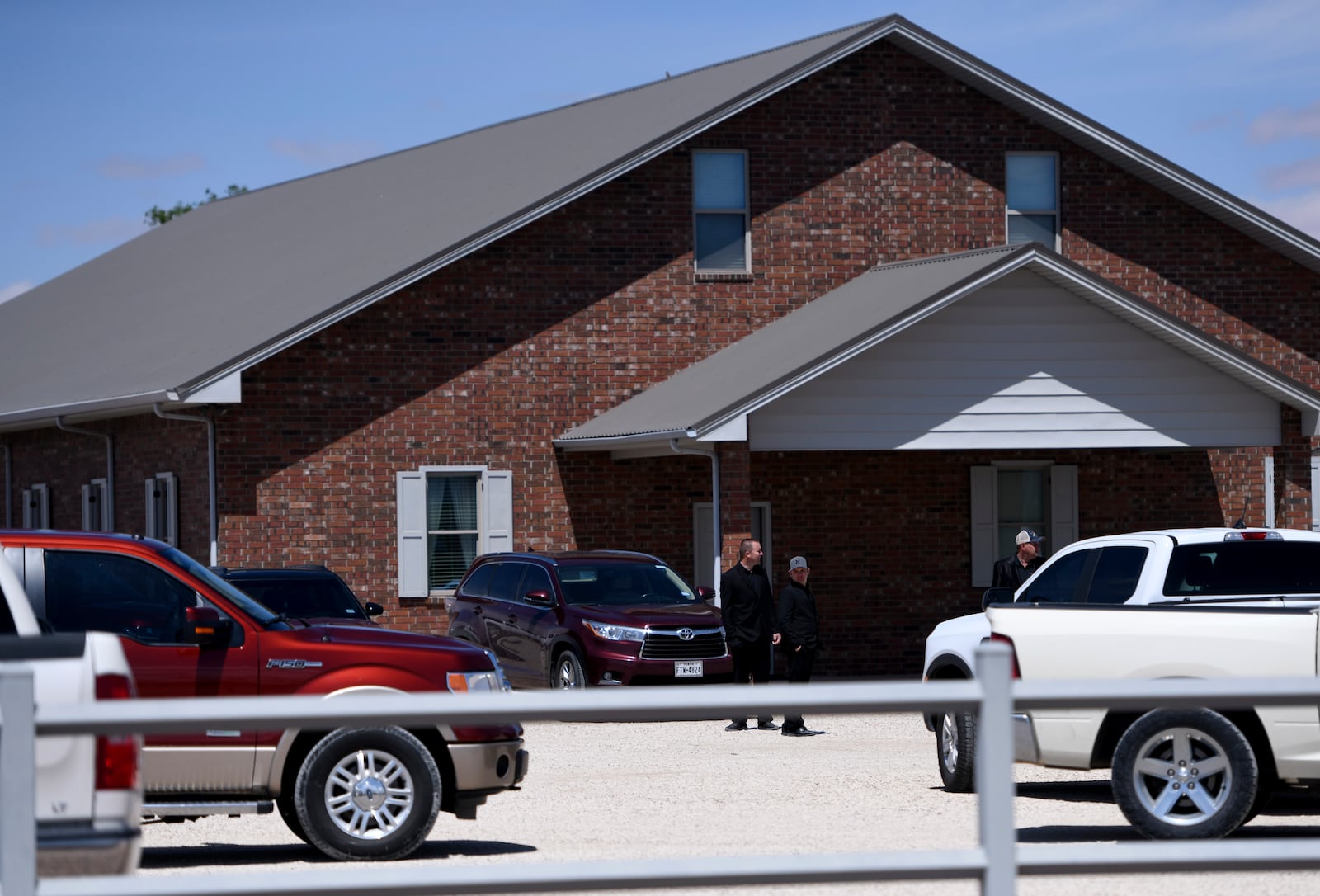 A funeral is held for the second measles death in the state, Sunday, April 6, 2025, in Seminole, Texas. (AP Photo/Annie Rice)