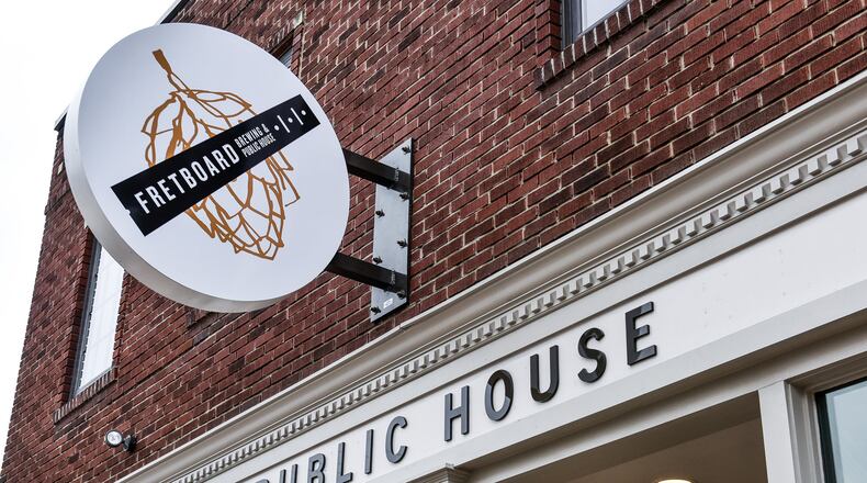 Fretboard Brewing & Public House opened at 103 Main St. in downtown Hamilton in December 2019. The brewery and restaurant offers three levels with bar area on the first floor, a dining room area on the second floor and rooftop dining with a view of the Great Miami River. NICK GRAHAM/STAFF