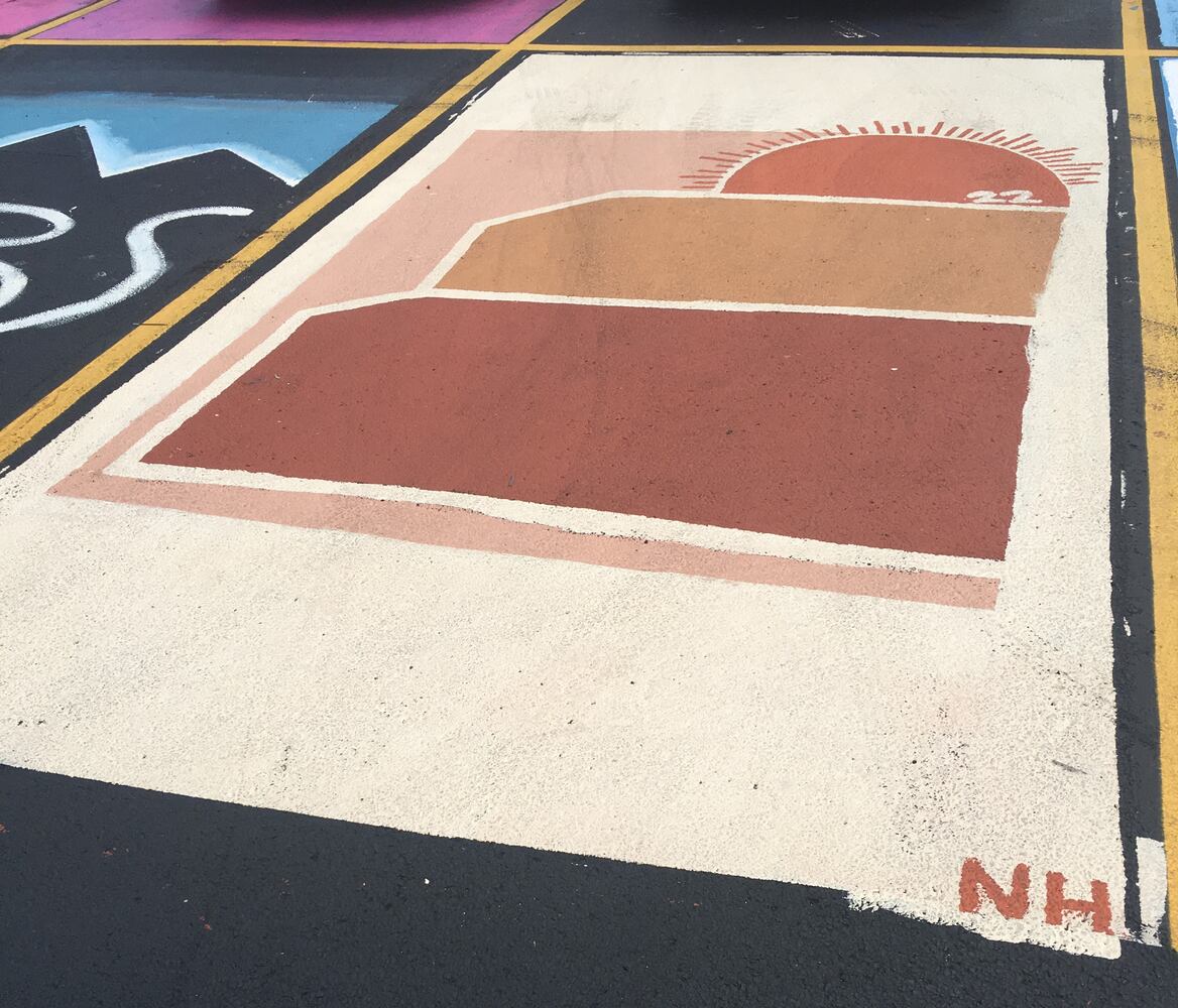 Badin senior parking lot spaces