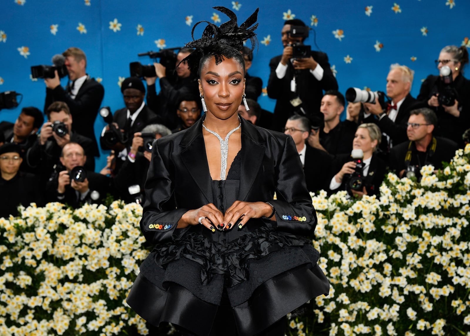 Ego Nwodim attends The Metropolitan Museum of Art's Costume Institute benefit gala celebrating the opening of the "Superfine: Tailoring Black Style" exhibition on Monday, May 5, 2025, in New York. (Photo by Evan Agostini/Invision/AP)