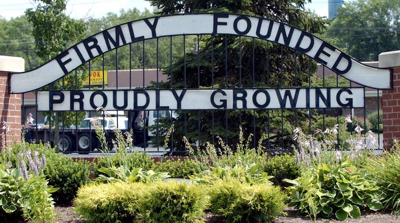 Monroe council approves participating with Warren County in joint infrastructure project. A sign at Ohio 63 and Main Street in Monroe features the city’s slogan “Firmly Founded, Proudly Growing.” FILE PHOTO
A sign at Ohio 63 and Main Street in Monroe features the city’s slogan “Firmly Founded, Proudly Growing.” STAFF FILE