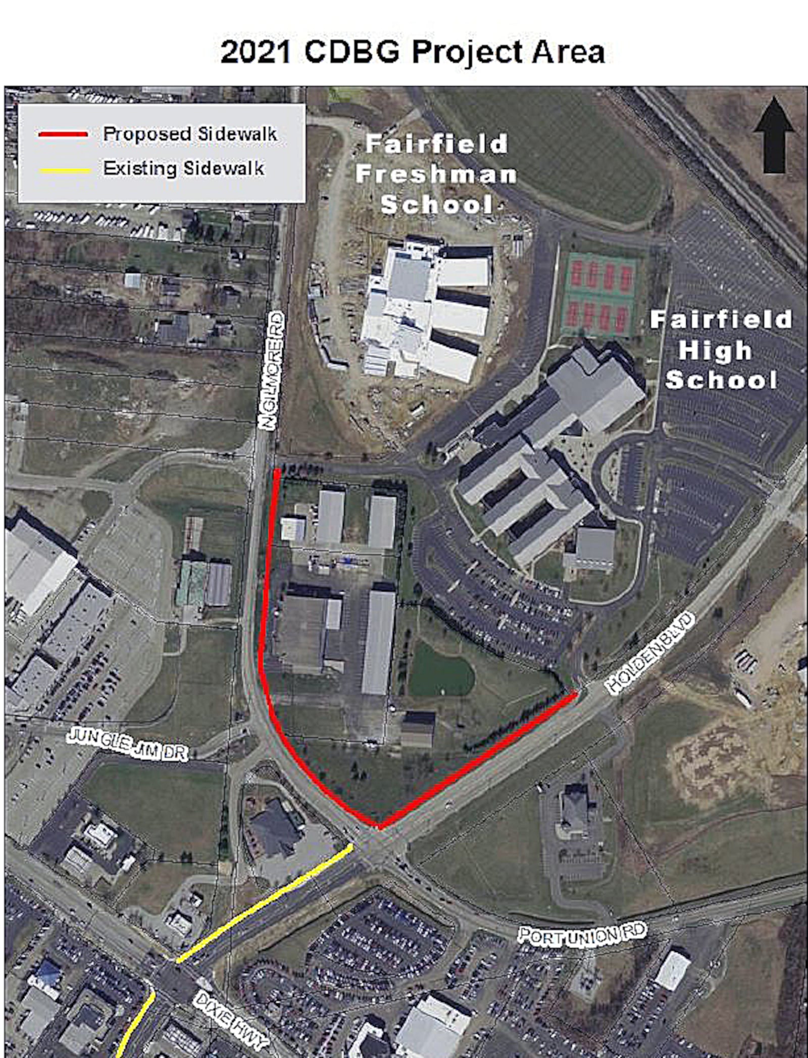 Fairfield has constructed sidewalks that connect the senior high school, freshman campus, Crossroads Intermediate, and the stadium as part of its Fairfield Connects masterplan. CONTRIBUTED/CITY OF FAIRFIELD