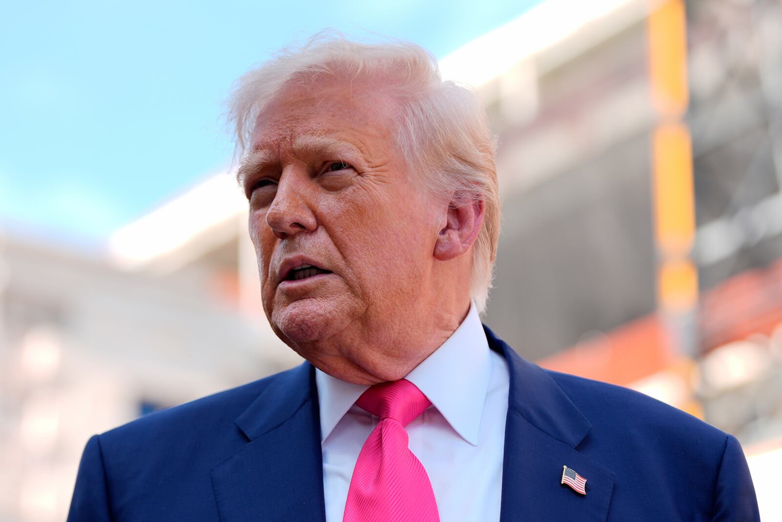 President Donald Trump visits the Federal Reserve, Thursday, July 24, 2025, in Washington. (AP Photo/Julia Demaree Nikhinson)