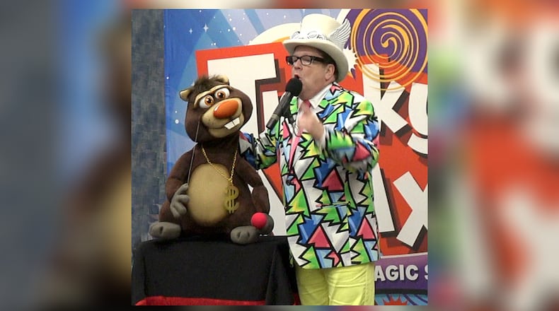 Paul Adams’ event at the Fitton Center for Creative Arts in Hamilton on Jan. 20 will have magic, comedy and puppetry. Adams goes by "Tricky Max" as we performs. CONTRIBUTED