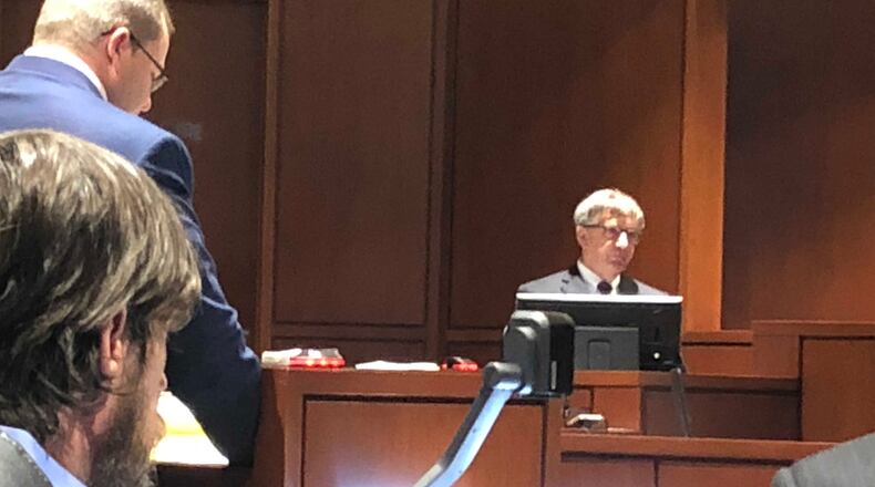 Thomas Swales, a neuropsychologist, testified Monday that Christopher Kirby attempted suicide while in jail since murdering his adoptive sister, Deborah Power, 63, and attempting to murdering Ronnie Power, 66. STAFF/LAWRENCE BUDD