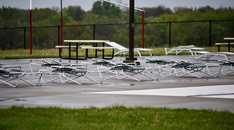 Fairfield leaders are meeting on May 4, 2020, to discuss the opening of the Fairfield Aquatic Center and some of the larger summer events, including concerts and fireworks. Fairfield Parks and Recreation Director Tiphanie Howard said “health and wellness” is one of the pillars of the department, so every decision is based on the safety of residents and staff. Pictured is the Fairfield Aquatic Center on April 29, 2020. NICK GRAHAM / STAFF