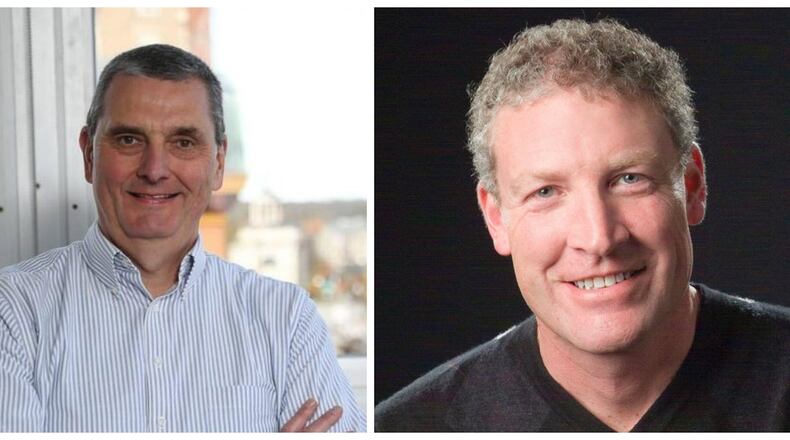 John Kirsch, CEO of Kirsch CPA Group, and Shaun Higgins, branch executive director of the Great Miami Valley YMCA. CONTRIBUTED