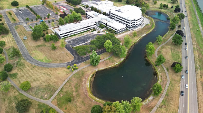 The city of Hamilton along with Miami University students have developed a proposed Innovation District Master Plan. It's along the eastern side of the Great Miami River, the Miami University Hamilton Regional campus along with Vora Technology Park equate for 127 acres of developed land. These properties have been surrounded by an additional 102 acres of unused infill land. The plan structures the concept behind a 229 total acre development that includes single & multi-family housing, new roads and parking, new retail space, and with light industrial centers. NICK GRAHAM/STAFF