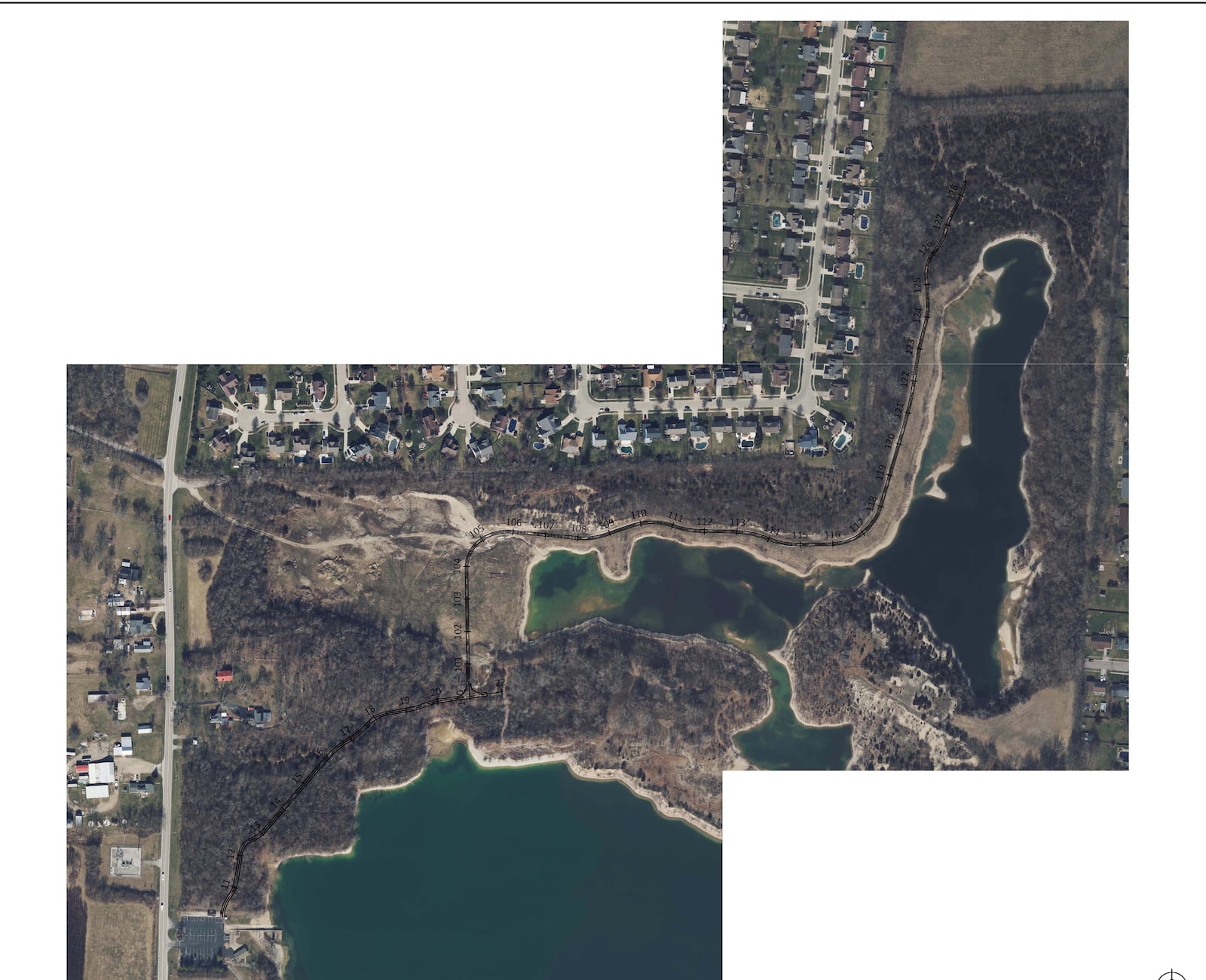 Eight- and 11-foot wide asphalt trails will be constructed along the northerly and westerly sides of the lake in Fairfield's Marsh Park. CONTRIBUTED