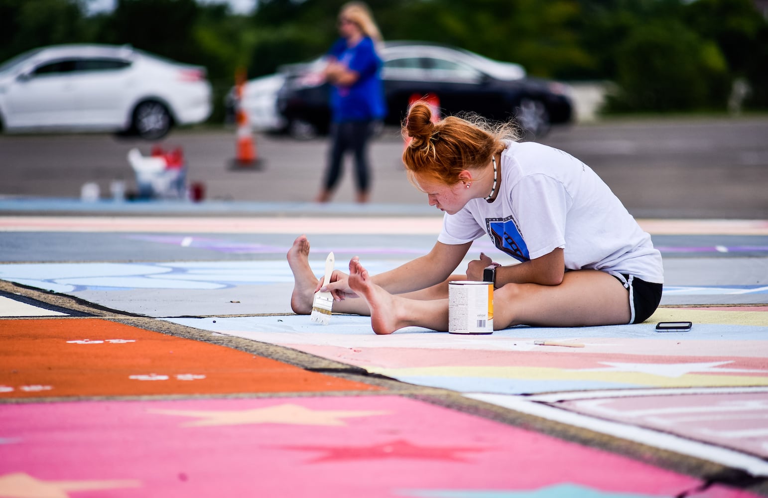 081220 Lakota East parking spot painting