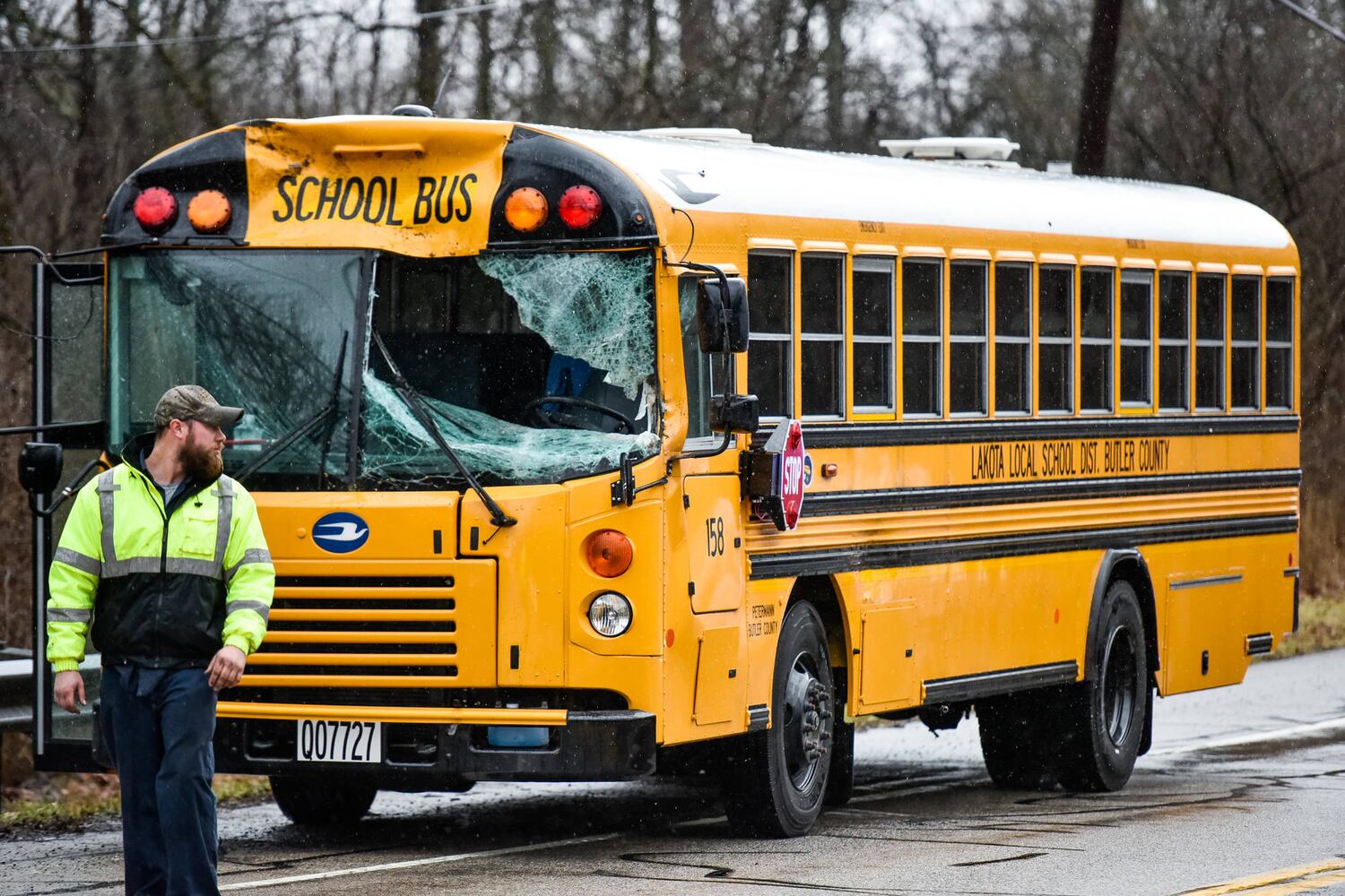 Driver injured when tree falls on bus