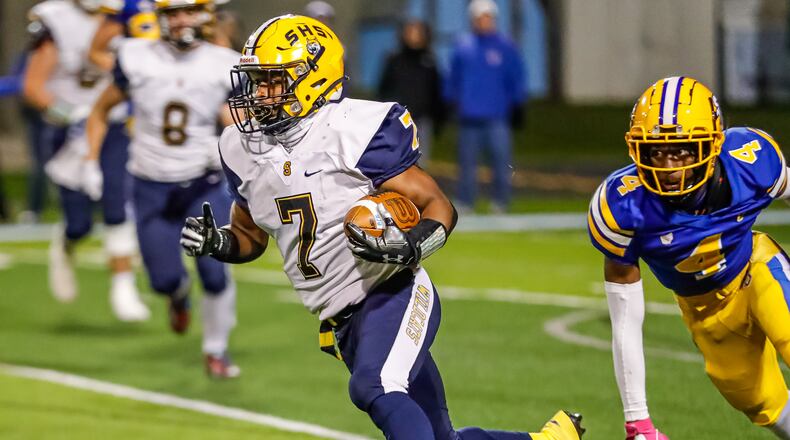 Springfield defeated Olentangy 37-24 in a Division I, Region 2 semifinal on Friday, Nov. 10, 2023. Michael Cooper/CONTRIBUTED