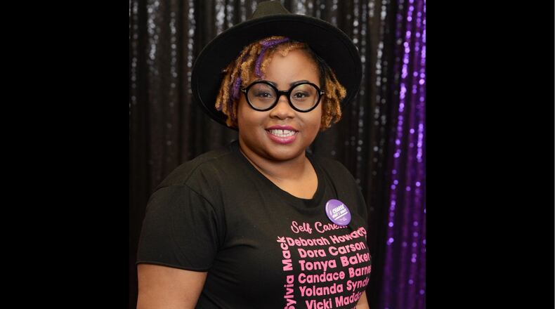 Ashley Browning is the founder of SoLoved, a community organization. She is pictured at Self Care Ain't Selfish Women of Color Symposium. The event was hosted by SoLoved, No More Pain and No More Blows.