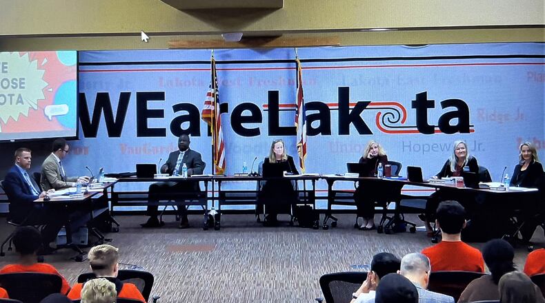 Lakota’s school board approved a sweeping but preliminary facilities plan Monday evening that could see major changes to the district in the coming years and decades. Though the plan, which may see a still-to-be-determined number of schools closed and new ones built in their place, will take years to install said Lakota officials. (Photo By Michael D. Clark\Journal-News)