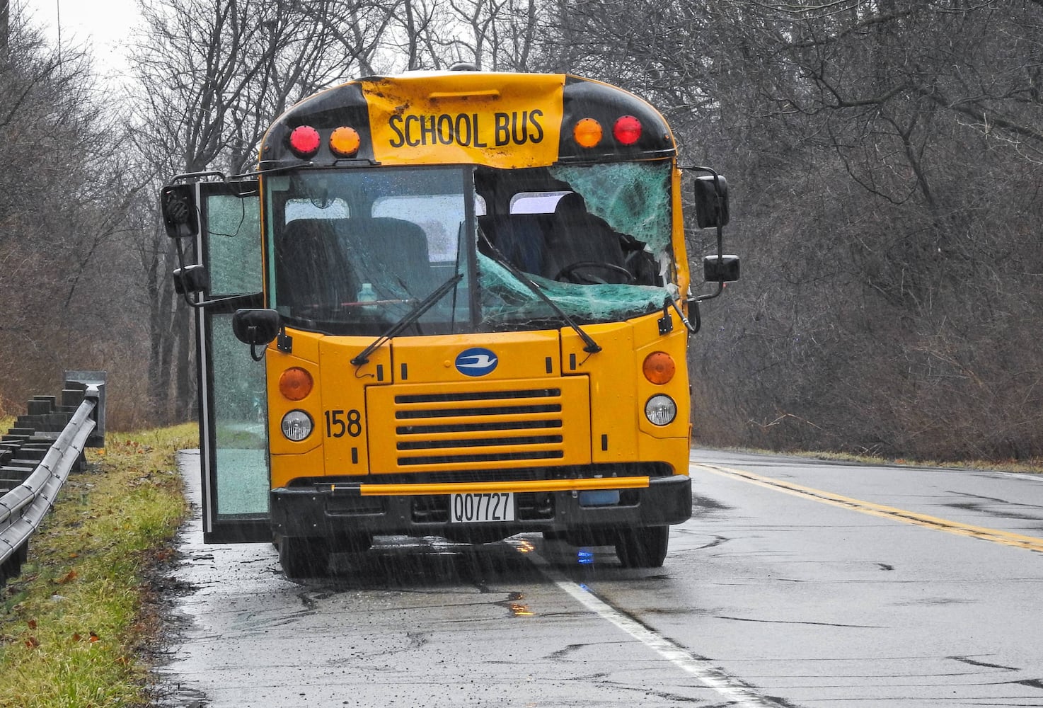 Driver injured when tree falls on bus