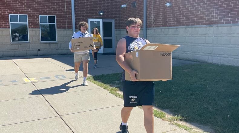 A new student-based effort has teens at Monroe High School collecting unused lunch food headed to the trash and instead they are packing it up for a local pantry to help needy families. The program, which started last month as classes resumed, has added greatly to the food stocks available for local families, said pantry officials. CONTRIBUTED