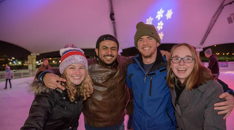 UpDayton hosted a free ice skating night at RiverScape Ice Rink on Friday, Jan. 19, 2018. Here’s who we spotted.
