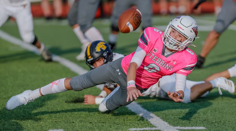 Stebbins hosted Springfield Shawnee in the season-opener at Edmundson Stadium on Aug. 23, 2024. Michael Cooper/CONTRIBUTED