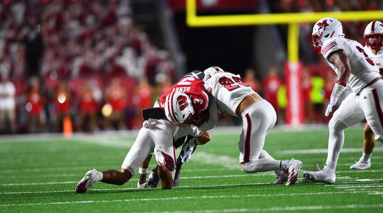 The Miami RedHawks defense held its own against Wisconsin on Thursday night. KYLE HENDRIX / CONTRIBUTED