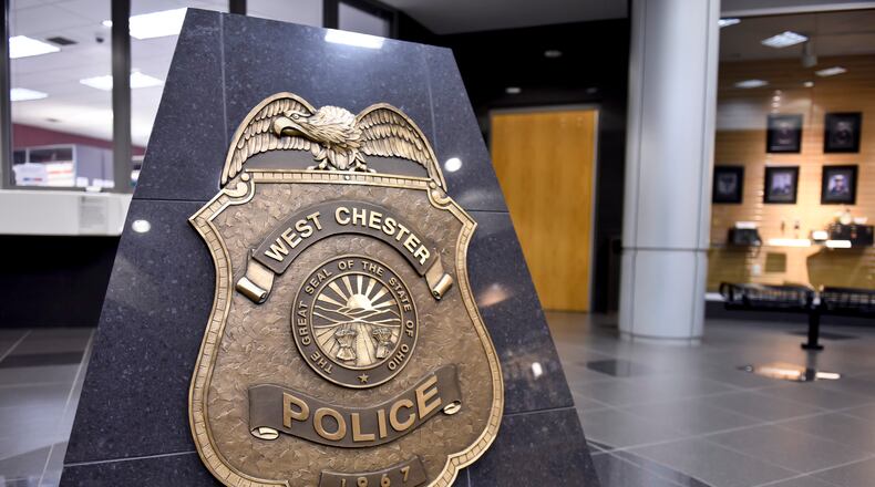 The lobby of West Chester Police Department. NICK GRAHAM/STAFF
