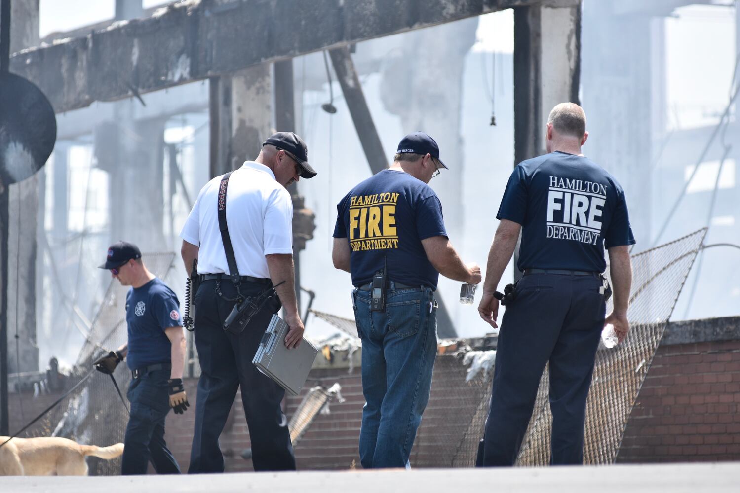 PHOTOS: Crews battle massive warehouse fire in Hamilton