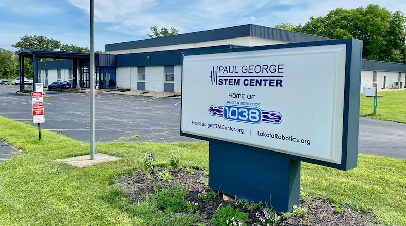 A first-time financial partnership between a local food truck rally and a fast-growing West Chester Twp. robotics club has paid off for student-geared organization, said the club’s co-founder. Jimmy Nichols, who runs the 10-month-old Paul George STEM Center of Lakota Robotics 1038, said earlier this month the center received a $14,000 donation as this year’s main charitable beneficiary of the annual West Chester Food Truck Rally held in June. (Photo By Michael D. Clark/Journal-News)